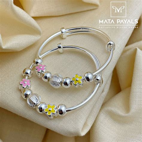 Baby Silver Kadli | Silver Kada for Baby Boy & Girl – Matapayals