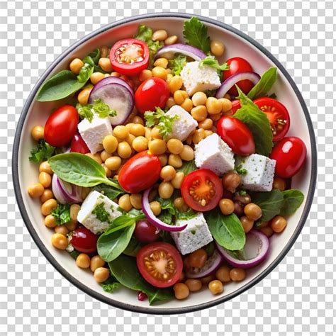A colorful salad with feta cheese on transparent background | Premium ...