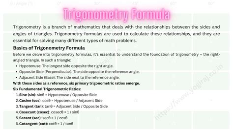 Trigonometry Formula Tutorial 的图像结果