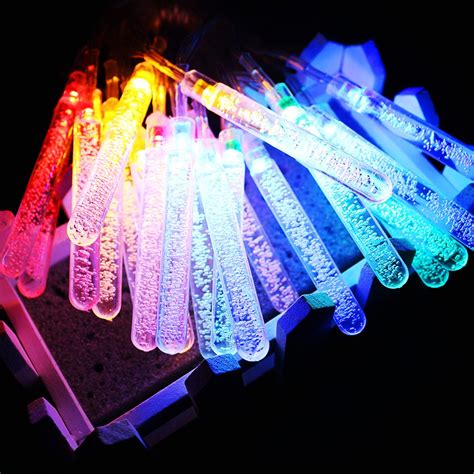 Water Bubble Test Tubes Led Fairy String Lights, 16 LED Tubes Multicol