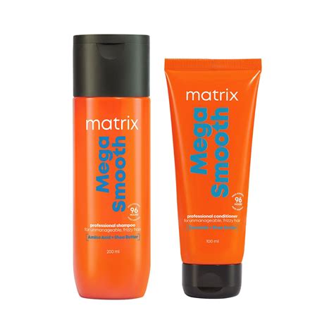 MATRIX Mega Smooth Shampoo and Conditioner Combo for Frizzy, Dry ...