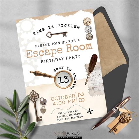 Escape Room Birthday Invitation Mystery Birthday Invitation - Etsy