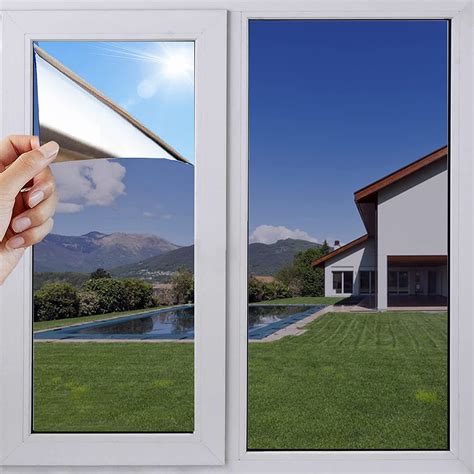 Bicolic One Way Window Film, Reflective Privacy Film for Glass Windows, Mirror Film Anti Glare ...