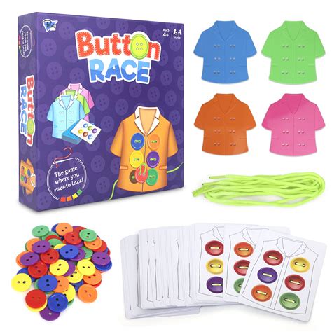 Point Games Lacing Cards Sequence Game Threading Sewing Button Lace ...