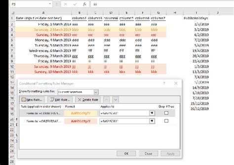 How to Color Weekends in Excel 的图像结果
