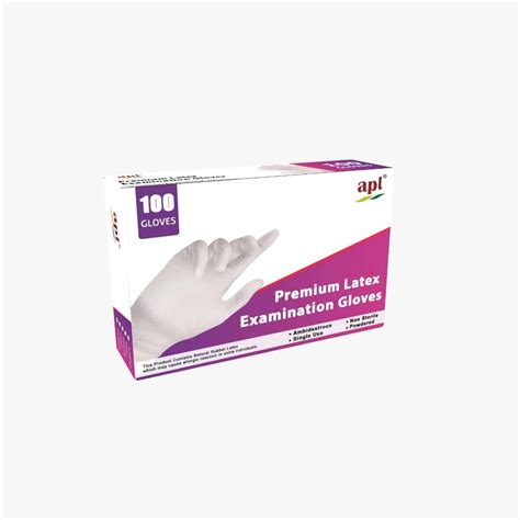 apl premium quality latex examination gloves (pack of 100 gloves ...