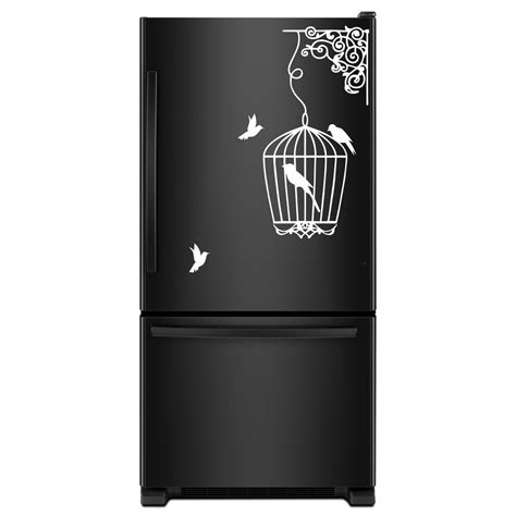 Decor Villa Cages Fridge Sticker & Wall Sticker (PVC Vinyl,Size- 45 cm ...