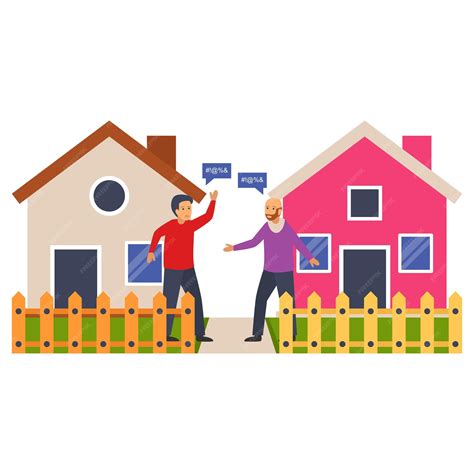 Invasion of privacy concept neighbour are fighting vector color icon ...