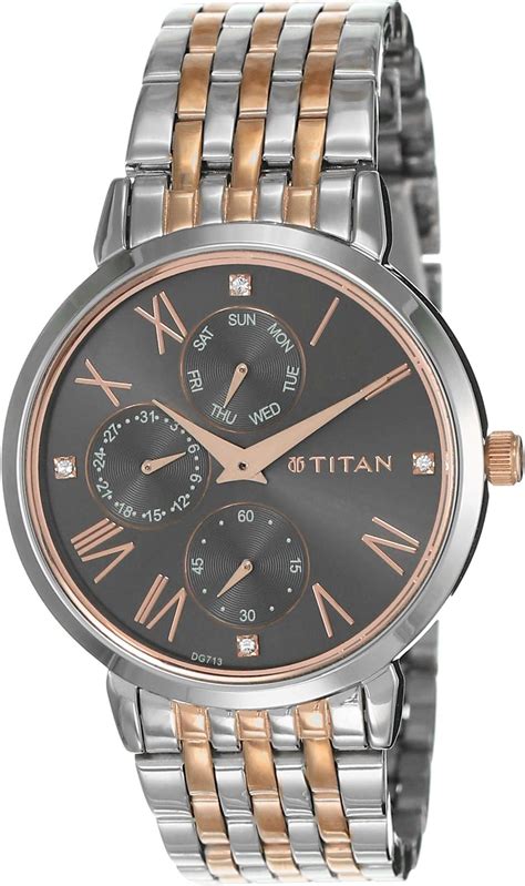 Titan Lagan Pink Dial Analog Metal Strap Watch for Women-NS2598SM06 ...