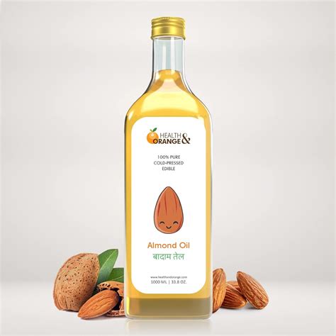 H&O Sweet Almond Oil - 100% Pure Cold Pressed Edible Badam Tel - 1000ml ...