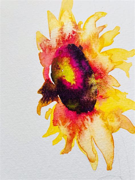 Image result for Watercolour Sunflower Tutorial