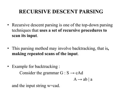 Image result for Top-Down Parsing Tree Example