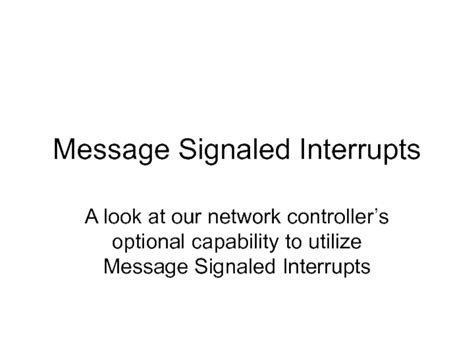 Image result for PPC Message Signaled Based Interrupts