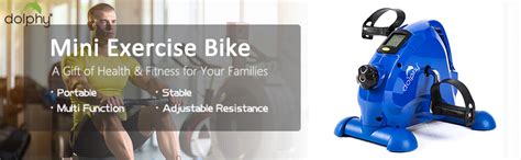 DOLPHY Portable Under Desk Mini Pedal Bike Exerciser Foot Cycle Arm and ...