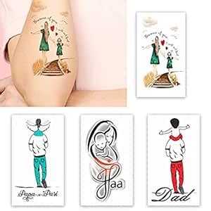 Temporary Tattoowala Mom dad Tattoo Combo Waterproof Temporary Body ...