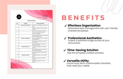 Image result for Backup Log File Checklist Format
