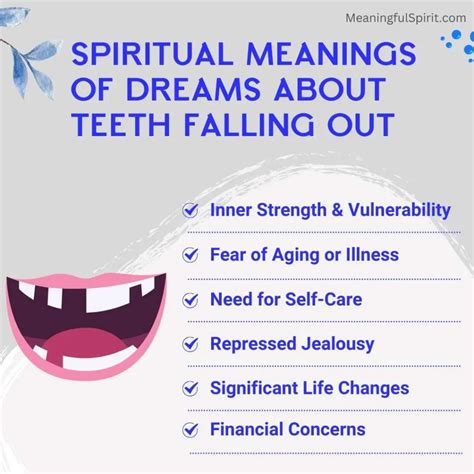 10 Spiritual Meanings of Dreams About Teeth Falling Out - Meaningful Spirit