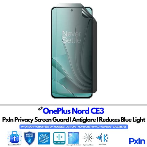 Privacy Screen Guard for OnePlus Nord CE3 Mobile | No.1
