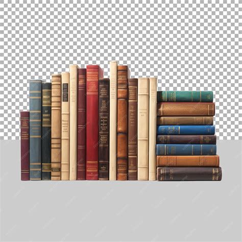 Premium PSD | Stack books on transparent background