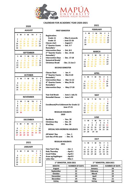 At University Calendar - Preschool Calendar Printable