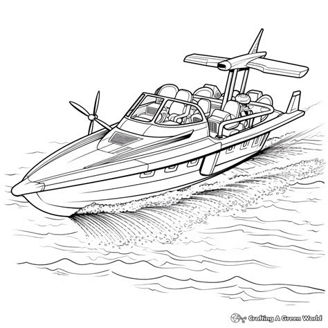 Speed Boat Coloring Pages - Free & Printable!