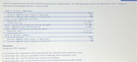 Image result for Process Costing FIFO Method