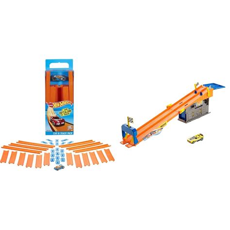 Buy Hot Wheels Track Builder Straight Track with Car [Styles May Vary ...