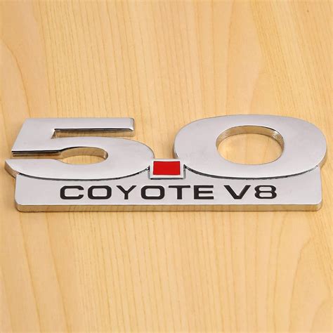 Buy Aduoke 5.0 Coyote V8 Emblem for 11-14 F250 F350 Chrome Side Emblems ...