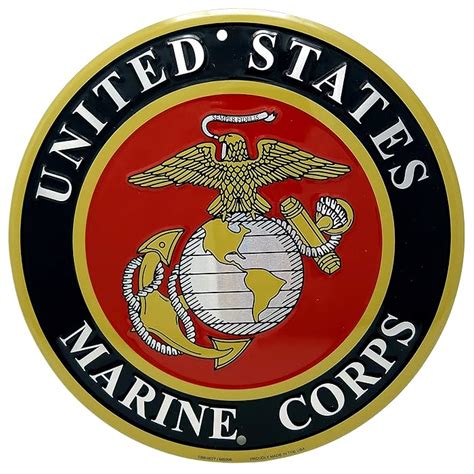 Buy Ramsons Imports United States Marine Corps Emblem 12" Round Metal ...