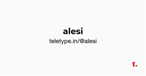 @alesi — Teletype