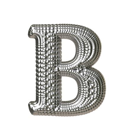 Symbole composé de sphères d'argent lettre b | Vecteur Premium