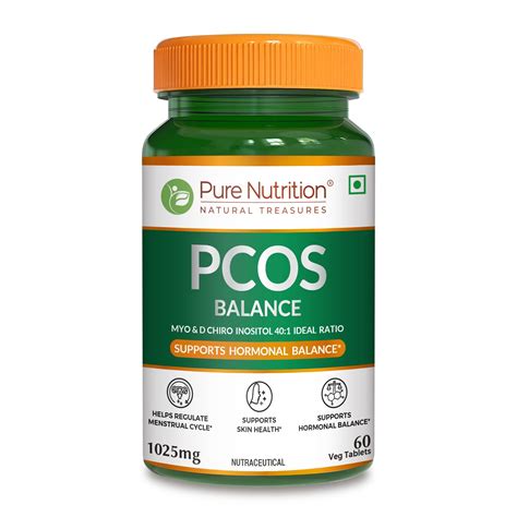PCOS Balance Supplement for Women - 60 Vegetarian Tablets, 40:1 Ratio ...