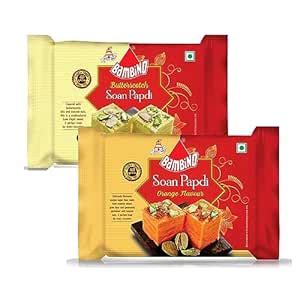 Bambino Soan Papdi combo Pack Butterscotch I Orange Flavour Each 200 ...