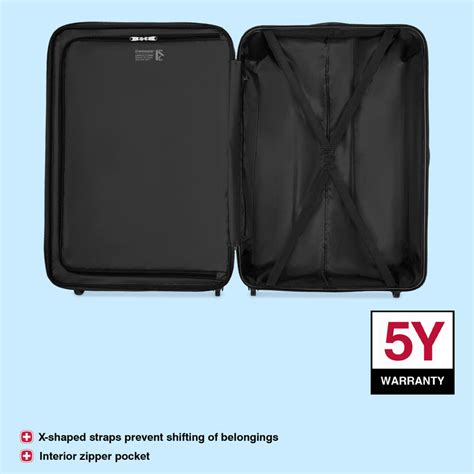 Wenger In-Flight Large Hardside Check-In Suitcase, 96 Litres, Black, S