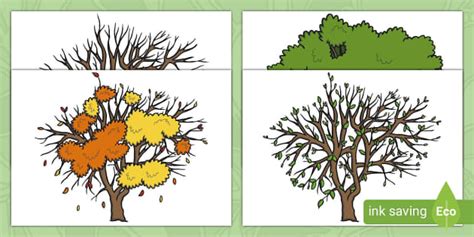 Four Seasons Trees A2 Display Cut-Outs