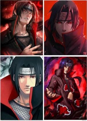 Itachi Uchiha (Anime Series) Poster collection (Set of 4 Posters) Matte ...