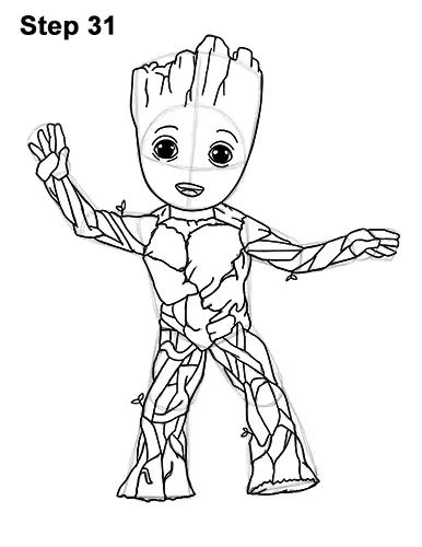 Image result for Groot Drawing