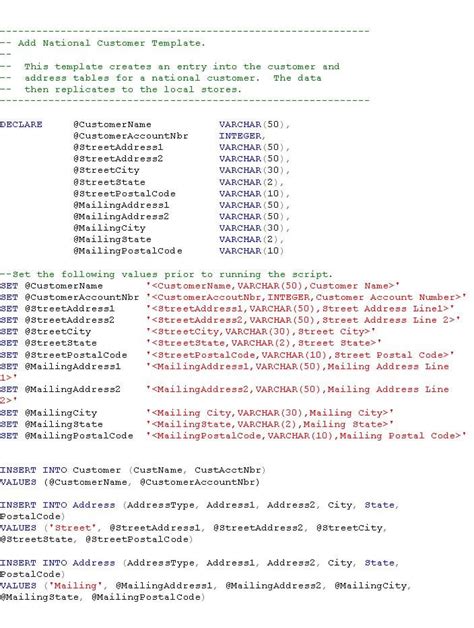 Image result for SQL Script Template