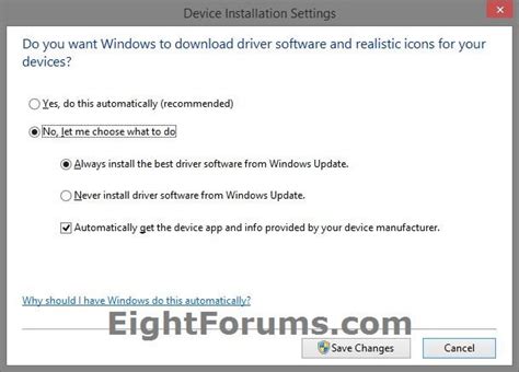 Image result for Windows Device Installation Setting