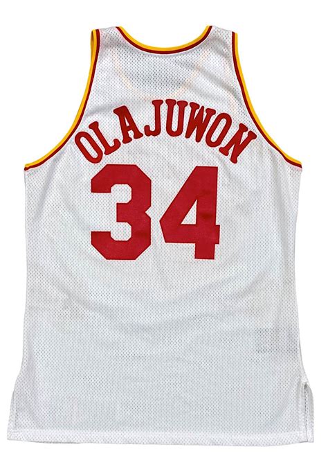 1992-93 Hakeem Olajuwon Houston Rockets Game-Used Jersey - Grey Flannel ...