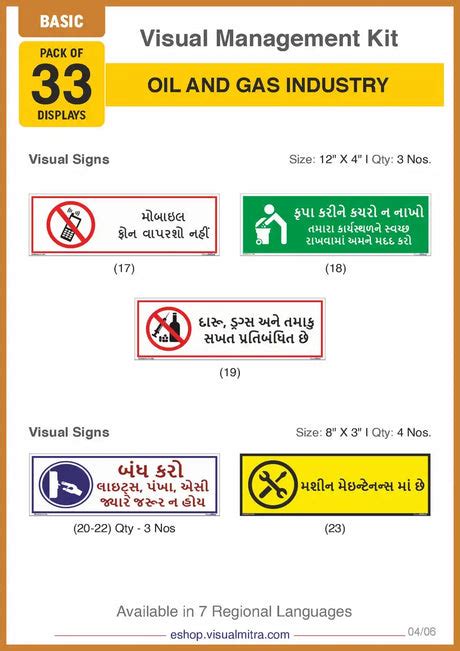 Oil & Gas Industry Visual Management Kit | Enhance Safety ...