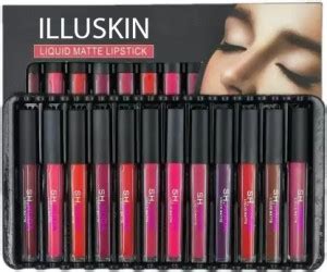 ILLUSKIN 12 pc set Liquid matte lipstick for girls and woman - Price in ...