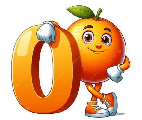 O For Orange Cartoon Alphabet Art, Alphabet Word O, O For Orange, Fruit Alphabet O PNG ...