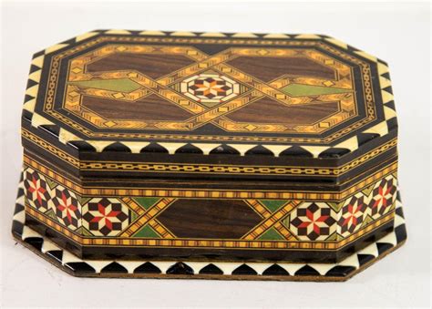 Moorish Inlaid Marquetry Jewelry Box Spain at 1stDibs | box spana ...