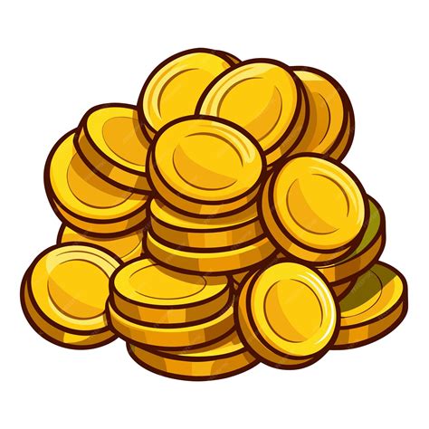 Heap of gold coins clipart vector art and illustration | Premium AI ...