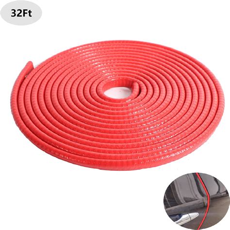 Buy LY8 Car Door Edge Guards No Glue Red 32Ft(10M) Universal Fit Rubber ...