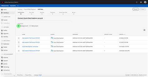 Crear una conexión de Azure Data Explorer Source en la interfaz de ...