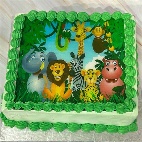 Jungle Theme Photo Cake – Doon Memories The Baker