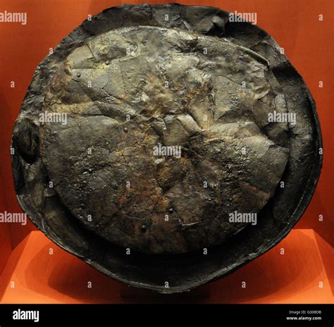 Kingdom of Urartu. Asia Minor. Shield. Bronze, 8th century BC. Two-line cuneiform inscription of ...