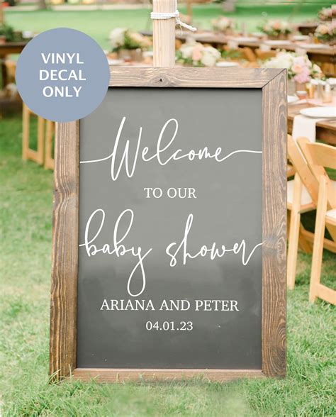 Baby Shower Welcome Sign Decal, Personalized, Gender Reveal, Sprinkle Party Decoration Vinyl - Etsy